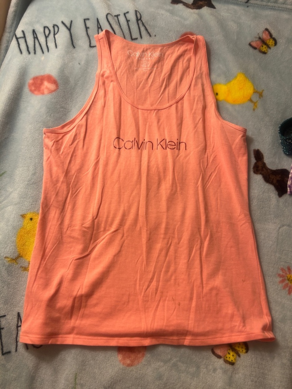 Calvin Klein Peach Logo Tank Top